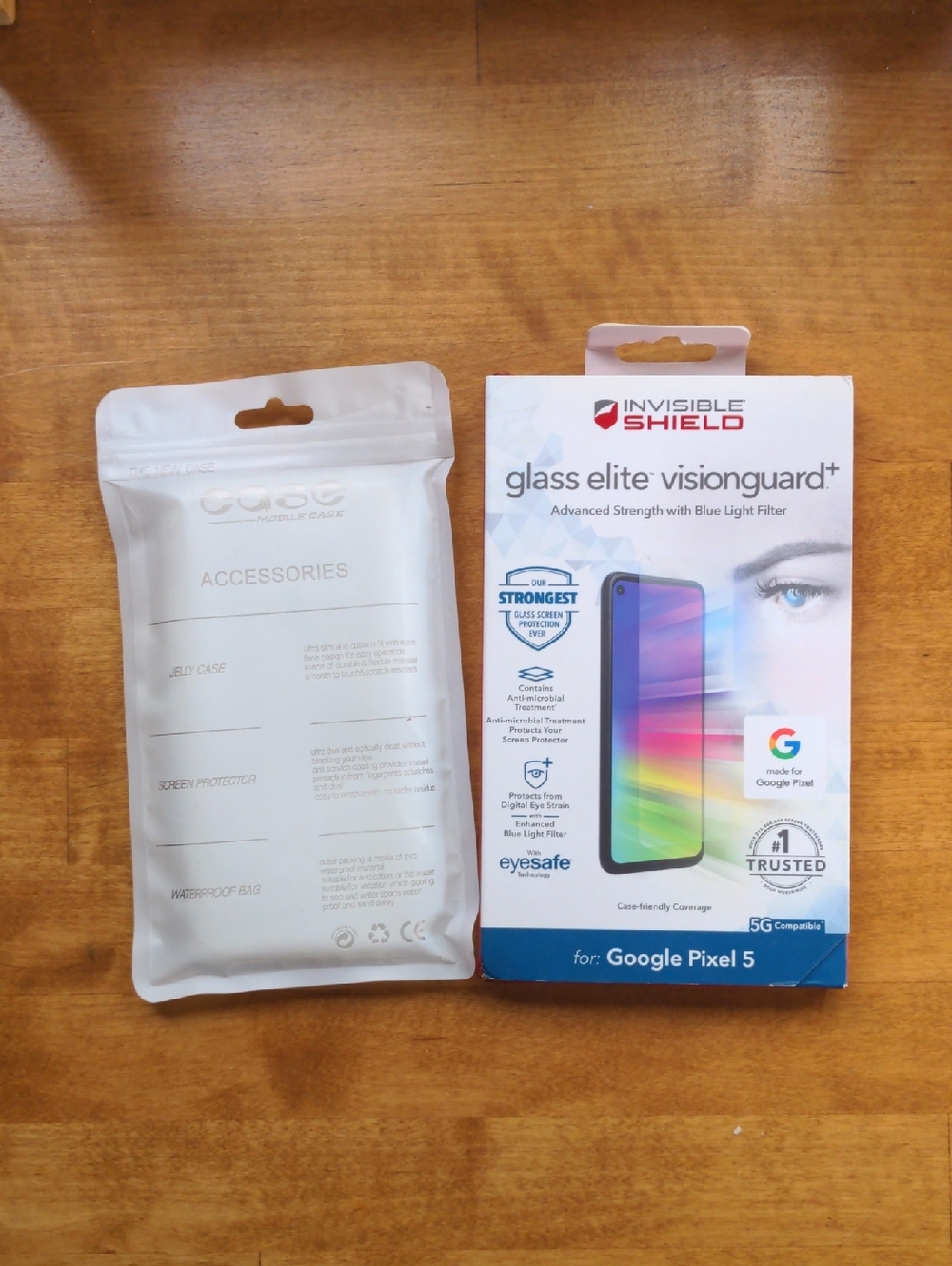 Pixel 5 high quality case and screen & screen protector Zagg Visionguard NEW $99
